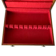 Wooden Silverware Storage Chest Canteen Brass Hardware 2 ...