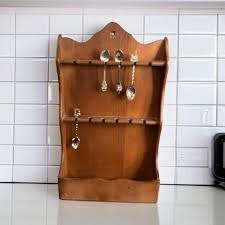 Vintage Wood Souvenir Spoon Rack, Planter Shelf, Display Shelf, Miscellaneous Lot of Souvenir Spoons, Sold Separately - Etsy