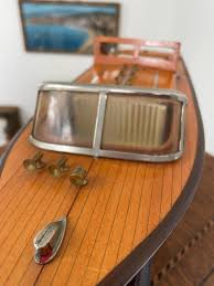 Vintage Wooden Model Speedboat – Mid-century Varnished ...