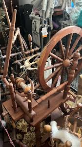 Vintage Norwegian Double Table Spinning Wheel for Sale