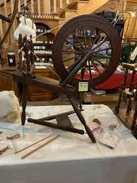 spinning wheel, restored spinning wheel