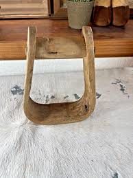 Western Saddle Stirrup 6.5 x 4.75 in Bent Wood Cowboy Four ...