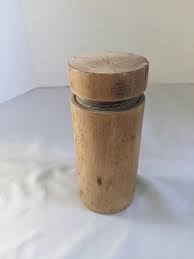 Vintage Round Wood Canister and Lid Possible Civil War ...