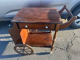 Vintage tea cart wooden, Antique, Center Table, Coffee Table, Nightstand, Folding Table for Sale in Los Angeles, CA - OfferUp