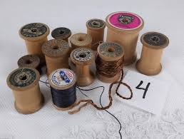 Lot of 12 Vintage Wooden Spools in Interesting Sizes, Rare Shapes With Manufacturing Info Carved Into the Wood, Old Elaborate Labels, NO.4 - Etsy