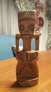 Vintage Flat Wooden Figurine Carved | eBay