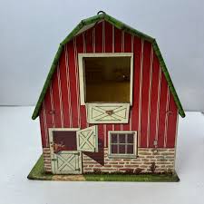 Vintage Marx Toys Tin Litho Lazy Day Farm Barn with Animals ...