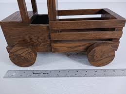 Vintage 1990's Hand Crafted Wooden Toy Farm Dump Truck | eBay