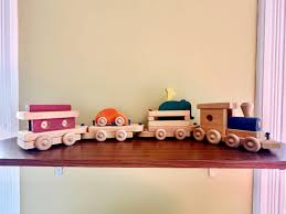 Handmade Wooden Toy Train Set, USA Made, Nursery Decor - Etsy