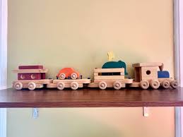 Hand Crafted Wooden Toy Train Set, The Woodsman Toys ...