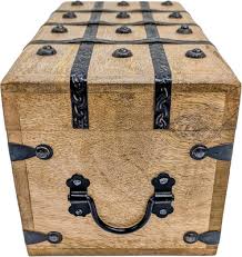 Handmade Pirate Treasure Chest - Wooden Storage Box with ...