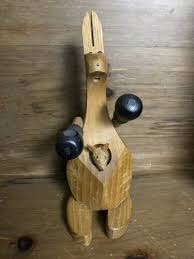 Vtg MCM Swank Japan Wood Boxing Kangaroo Sewing Desk Caddy ...