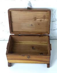 Vintage Handmade Cedar Wood Box - Recipe / Trinket Chest - Latch for Lock - Good+ Condition - Etsy