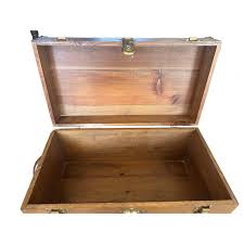 1940s Vintage Amish Steamer Trunk With “long Lock T-45” and Keys | Chairish