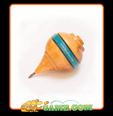 Peruvian Wooden Spinning Top (Trompo) - Color Blue ...