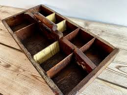 Antique Primitive Wood Tote / Tool Caddy / Tool Box / Carrier With With a Bit of Old Yellow Paint, From Quebec, Canada - Etsy