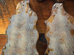 Vtg 1970s Wooden CLOCK & Wall Candle SCONCE Set Hand Painted ...