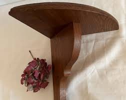 Vintage Wooden Wall Shelf With Plate Groove and Curvy Beveled Edge - Etsy
