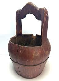 RARE! Antique 17" WOOD, WIRE BARREL WISHING WELL BUCKET Primitive WOODEN PLANTER | eBay