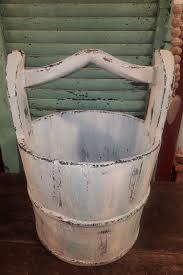 Antique Wood Handled Bucket Well Water / Sugar