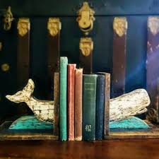 Classy Sperm Whale Book Ends Antiqued Vintage Style Nautical Carved Hand Painted on 100% Reclaimed Wood Moby Dick Unique! - Etsy