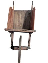 Sold at Auction: Vintage Amish Wood Wheelbarrow