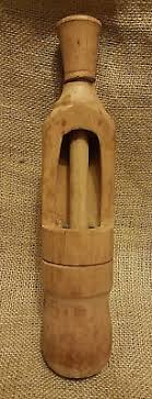 Antique German Old Primitive Wooden Hand Wine Beer Bottle ...