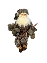 Vintage Rustic Rugged Winter Outdoorsman Shelf Sitter Large ...