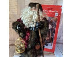 Jcpenney Holiday Santa 20″ Bird Bird Cage Xmas Decor Large ...