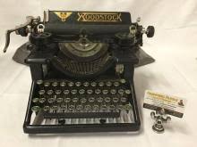 Sold at Auction: Antique Woodstock ball-bearing standard single shift typewriter model no. 5