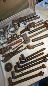 VINTAGE ANTIQUE Old Rusty Wrench Lot RUSTIC ...