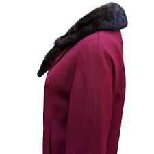 Vintage 50s or 60s Raspberry Red Coat With Mink Collar and Cuffs - Etsy