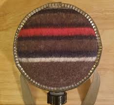 🔥Vintage Canteen Galvanized Metal Wool Felt Covered with strap | eBay Australia