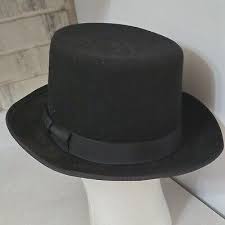 Men's 100% Wool Black Godfather Fedora Style Hat Size Medium ...