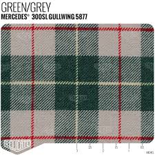 Mercedes 300SL Gullwing Plaid Seat Fabric - Green / Grey ...
