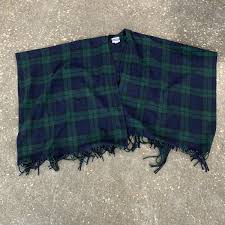 Pendleton Womens Vintage Plaid Poncho 100% Virgin Wool Open ...
