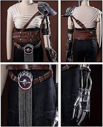 CosFantasy Women's Furiosa Cosplay Costume Medieval Leather Shoulder Armor Cape Full Outfits for Halloween Size M : Clothing, Shoes & Jewelry - Amazon.com
