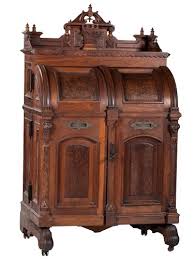 Antique Davenport Desk Solid Walnut Hand Carved Legs All Drawers Work Complete | eBay