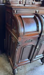 WALNUT AND BURL 3 HINGE WOOTON DESK | eBay