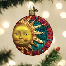 Jeweled Sun Old World Personalized Glass Christmas Ornament ...