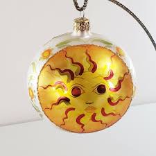 Christopher Radko Mediterranean Sun Glass Ornament Hand ...