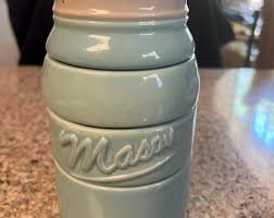 Vintage World Market Red Mason Jar Measuring Cups: Embossed ...
