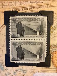 Blank Card With American Refugee Stamps - Etsy