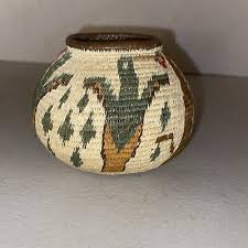 Wounaan Tribe Handmade Woven Weave Basket 3”T & 3.5”W | eBay