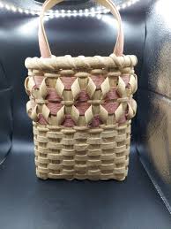 Woven Slat Wall Hanging Basket Tan And Pink | eBay