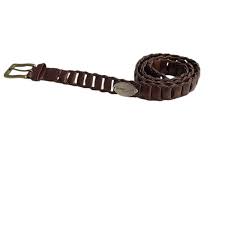 Kenneth Cole Brown Interlocking Leather Links with Brass ...