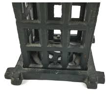 Heavy Vintage Wrought Iron Hanging Votive Candle Holder ...