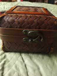 Vintage Wicker stash Box | eBay