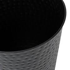 happimess Axel Modern Minimalist Hammered Steel 2 Gal. Wastebasket, Matte Black HPM1110A - The Home Depot