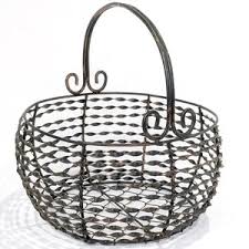 Two Different French Vintage Wire/metal Baskets / One Basket With Handles in a Copper Wire, the Other Smaller in Grey Metal - Etsy